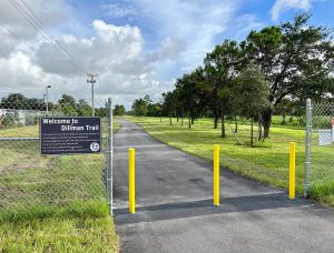 Photo of the completed Dillman Trail in Greenacres, a 12 ft. shared use pathway